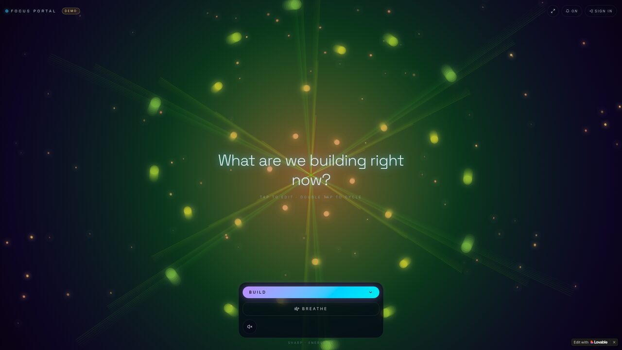 Screenshot of Focus Portal